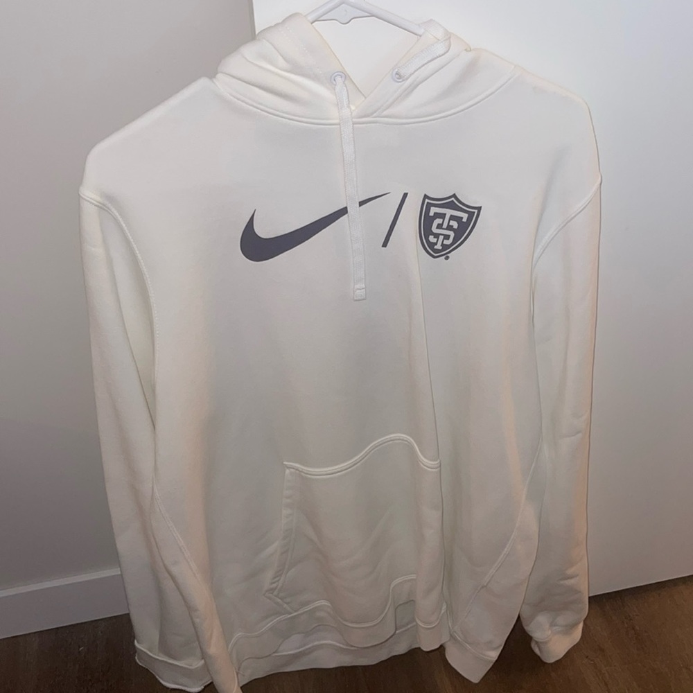 white st. thomas hoodie. nike. great condition.